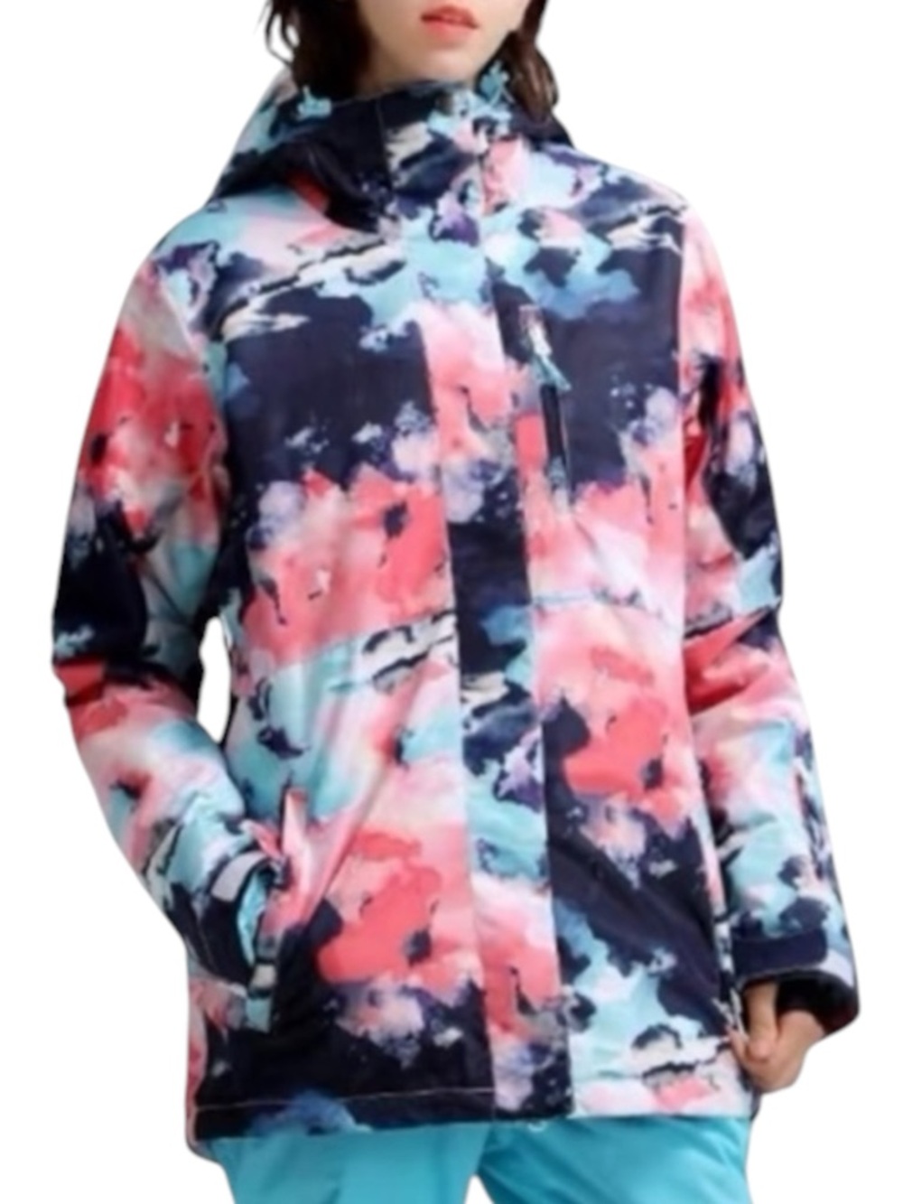 GSOU Snow Ski Snowboarding Cold Weather Jacket/Coat in Rainbow Camo Size XS